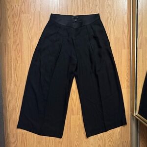 NWT Banana Republic Black Wide-Leg Trousers